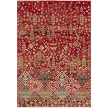 Cool Halı Anka Kırmızı Vintage Etnik Desenli Çok Renkli Bohem Yumuşak Dokuma Salon Oturma Odası Ev Oda Halısı