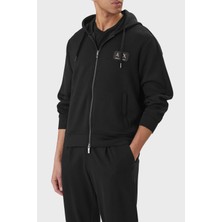 Armani Exchange Regular Fit Logolu Kapüşon Yaka Fermuarlı Sweat Erkek Sweat XM001770 AF19936 UC001