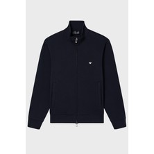 Emporio Armani Pamuklu Regular Fit Logolu Fermuarlı Dik Yaka Sweat Erkek Sweat EM004536 AF10013 UB118