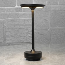 Matechno Lüks Şarjlı Dokunmatik Metal LED Restoran Bar Masa Lambası Yemek Masası Ambiyans Işığı Gece Lambası