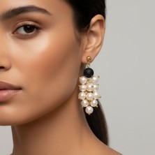 THEIA GemWorks Uva - Mayorka İncisi & Lav Taşı Küpe