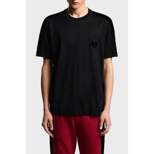 Emporio Armani Şönil Şerit Detaylı Regular Fit Bisiklet Yaka T Shirt Erkek T Shirt EM005342 AF10017 UC001