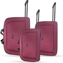 Set Jones Unisex Çekçekli Hostes Pilot 3'lü El Valiz Seti