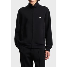 Emporio Armani Pamuklu Regular Fit Logolu Fermuarlı Dik Yaka Sweat Erkek Sweat EM004536 AF10013 UC001