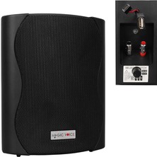 Magicvoice F-LHY4S 4" (10 Cm) Hat Trafolu Duvar Tipi Sütun Hoparlör (10W Rms / 150W Peak - Mp3 USB Uyumlu) - Siyah