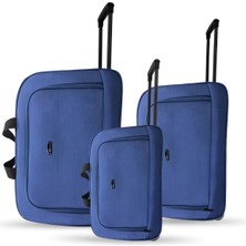 Set Jones Unisex Çekçekli Hostes Pilot 3'lü El Valiz Seti