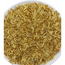 Boncukcu Abla Boru Boncuk 6 mm Sarı (50 Gram)