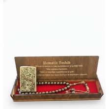 Sevgiliye Özel Premium Desenli Çakmak ve Hematit Tesbih Kutusunda