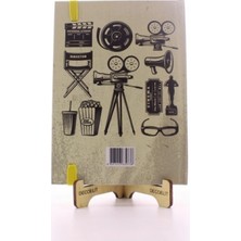 Marsilyan Lastikli Çizgisiz Sert Kapak Retro Cinema Defter