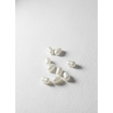 Boncukcu Abla 100 Adet Inci Taklit Boncuk Delikli 6X3MM B:116