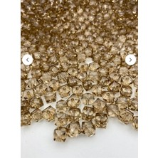 Boncukcu Abla 10MM Vizon/ Açık Kahverengi Küp, Kübik Model Akrilik Boncuk ,çanta Boncuğu (100 Adet)