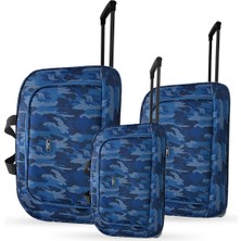 Set Jones Unisex Çekçekli Hostes Pilot 3'lü El Valiz Seti