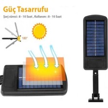Marsilyan Solar LED Bahçe Sokak Lambası Hareket Sensörlü Kumandalı 3 Modlu Güneş Enerjili