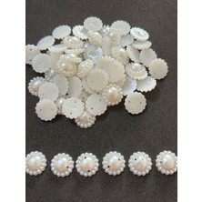 Boncukcu Abla Güneş Model Beyaz Inci Delikli Inci 15 Mm. (100 Adet) B:33