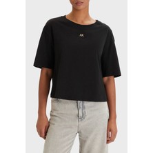 Armani Exchange Pamuklu Regular Fit Logolu Bisiklet Yaka T Shirt Bayan T Shirt XW001836 AF10356 UC001