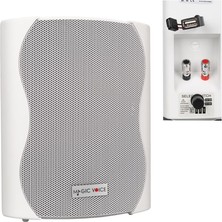 Magicvoice F-LHY4S 4" (10 Cm) Hat Trafolu Duvar Tipi Sütun Hoparlör (10W Rms / 150W Peak - Mp3 USB Uyumlu) - Beyaz