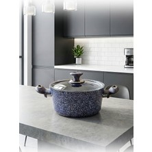 Hascevher Lavilla Prime Granit 20X10 cm Tencere Cam Kapaklı 2.2 mm