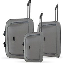 Set Jones Unisex Çekçekli Hostes Pilot 3'lü El Valiz Seti