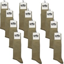 Seyhan Askeri Malzeme Askeri Çorap Haki Renk Dikişsiz Yazlık Çorap - Istihkak Çorap (12 Çift)