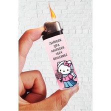 Renkli Hello Kitty Baskılı Gazlı Klasik Çakmak, Şık ve Kullanışlı Tasarım