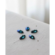 Boncukcu Abla 6X12MM Janjanlı Delikli Kristal Damla Boncuklar (50 Adet) B:106