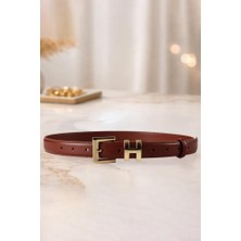 Williampolo Hakiki Deri Lüks Taba Gold Toka Kadın Kemer