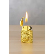 Şık Siyah Metal Stres Çarkı, Lüks Gazlı Çakmak ile Tarzınızı Yansıtın