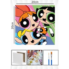 Corvo Sayılarla Boyama Seti Numaralı Tuval Fırça Boya 20X20 cm - Power Güçleri