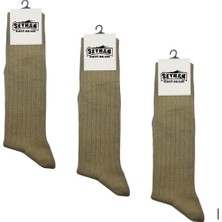 Seyhan Askeri Malzeme Askeri Çorap Haki Renk Dikişsiz Yazlık Çorap - Istihkak Çorap (3 Çift)