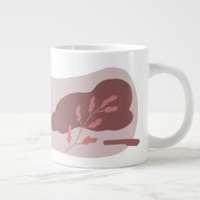 Tp Abstract Botanical Line Art Temalı Porselen Kupa Bardak