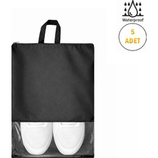 Microcase Çok Amaçlı Şeffaf Pencereli Ayakkabı Düzenleyici Seyahat Çantası Hurç 45X34 cm 5 Adet AL5501