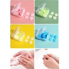 Marsilyan Renkli Mini Kağıt Sabun Kutusu – 100 Yaprak Parfümlü, Tek Kullanımlık Taşınabilir El Sabunu