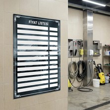 Akıllı Kağıt Yapışkanlı Oto Yıkama Fiyatlistesi  (Model- 21)