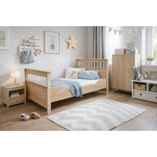 Koza %100 Mdf Bonnie Ahşap Beyaz 90X190 cm Bebek & Çocuk Montessori Karyola