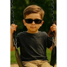 Marsilyan Kids Güneş Gözlüğü Siyah Cool Çerçeve UV 400 Korumalı CE Belgeli Çocuk Güneş Gözlüğü