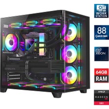Turbox Xeon E5-2699 V4 Çift Işlemcili 88 Çekirdek 64GB 1tb Nvme 8gb RX580 Workstation Oem Paket