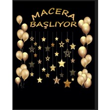 Promisebackdrop2 Macera Başlıyor, Okul Etkinlik Pano 250X200CM Ek Dikişli