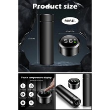 Marsilyan Mug Termos Led Sıcaklık Göstergeli Vakumlu Mug Termos Bardak 500 ML Dijital Sıcaklık Göstergeli