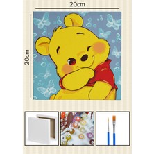 Corvo Sayılarla Boyama Seti Numaralı Tuval Fırça Boya 20X20 cm - Bebek Winne