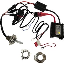 Deltaforce Motosiklet Xenon Far Seti H4 Motorlu Uzun Kısa Beyaz