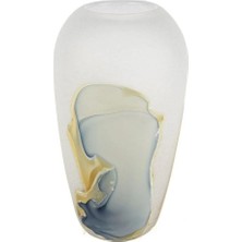 Mikasa Moor Buzlu Cam Turkuvaz Motifli Vazo 22X37CM