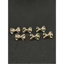 Boncukcu Abla 6 Lı Fiyonk Düğme Sarı Düğme 2,50 CM.(BD20)