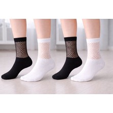 Kadın Fileli 4'lü Paket Soket Çorap