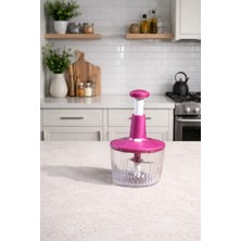 Solingen Pembe Renk 5 Bıçaklı Manuel Doğrayıcı El Rondosu El Blenderi El Basmalı Rondo