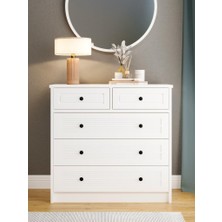 Pisa Mebran Kapaklı 5 Çekmeceli Modern Şifonyer