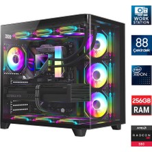 Turbox Xeon E5-2699 V4 Çift Işlemcili 88 Çekirdek 256GB 1tb Nvme 8gb RX580 Workstation Oem Paket