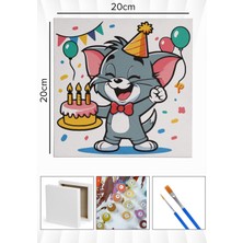 Corvo Sayılarla Boyama Seti Numaralı Tuval Fırça Boya 20X20 cm - Mutlu Yıllar Tom