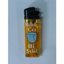 Renkli ve Şeffaf Esprili Yazılı Çakmak, Şık ve Kullanışlı Tasarım