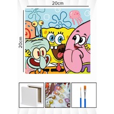 Corvo Sayılarla Boyama Seti Numaralı Tuval Fırça Boya 20X20 cm -  Sünger Sevinç