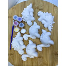 El Yapımı 6’lı Dinozor Taş Boyama Seti – Çocuklar Için Eğitici & Eğlenceli Aktivite